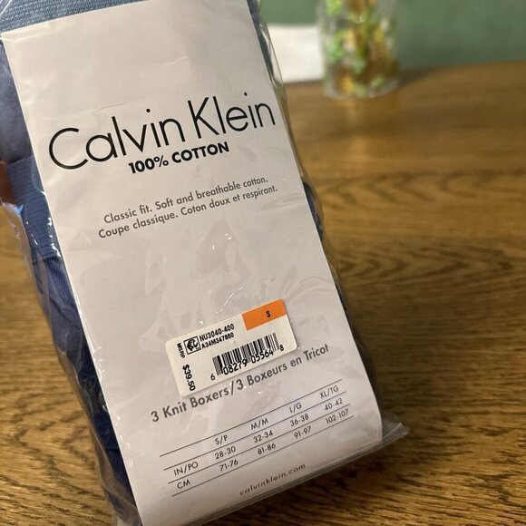 NWT! NEW! Calvin Klein Boxer Men's 3-Pack Classics Knit Boxers Underwear -Blue - Picture 5 of 6